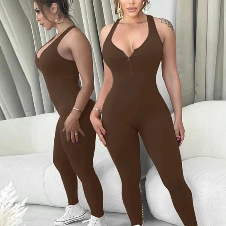 Straps Zipper Sexy Bodycon