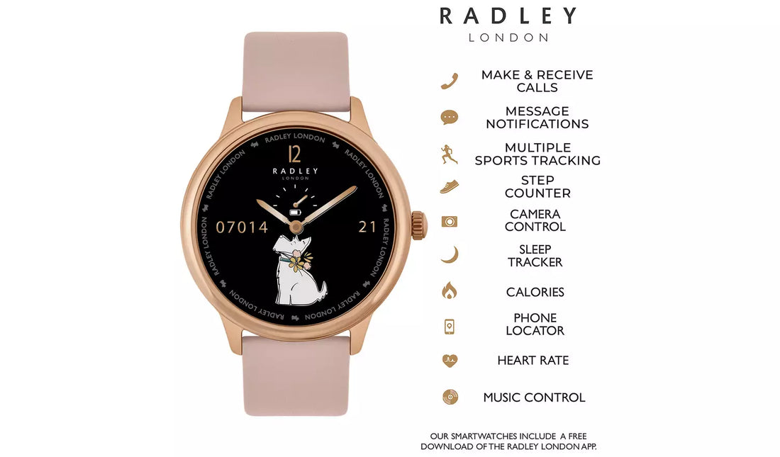 Radley Series 19 Pink and Grey Strap Smart Watch Set