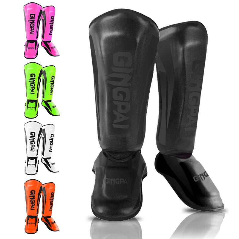 PU Leather Boxing Shin Guards