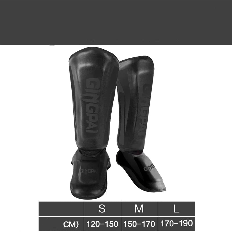 PU Leather Boxing Shin Guards