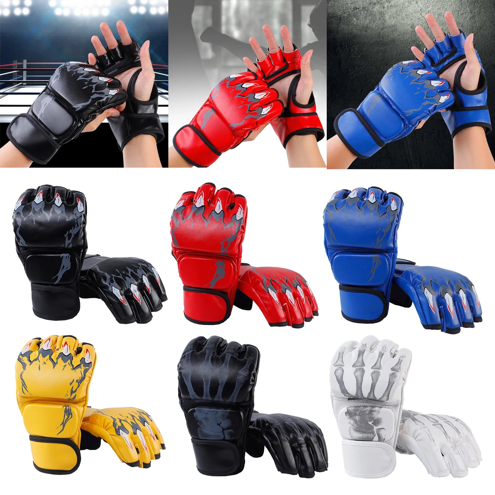 PU Leather Boxing Gloves