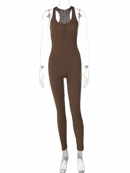 Straps Zipper Sexy Bodycon